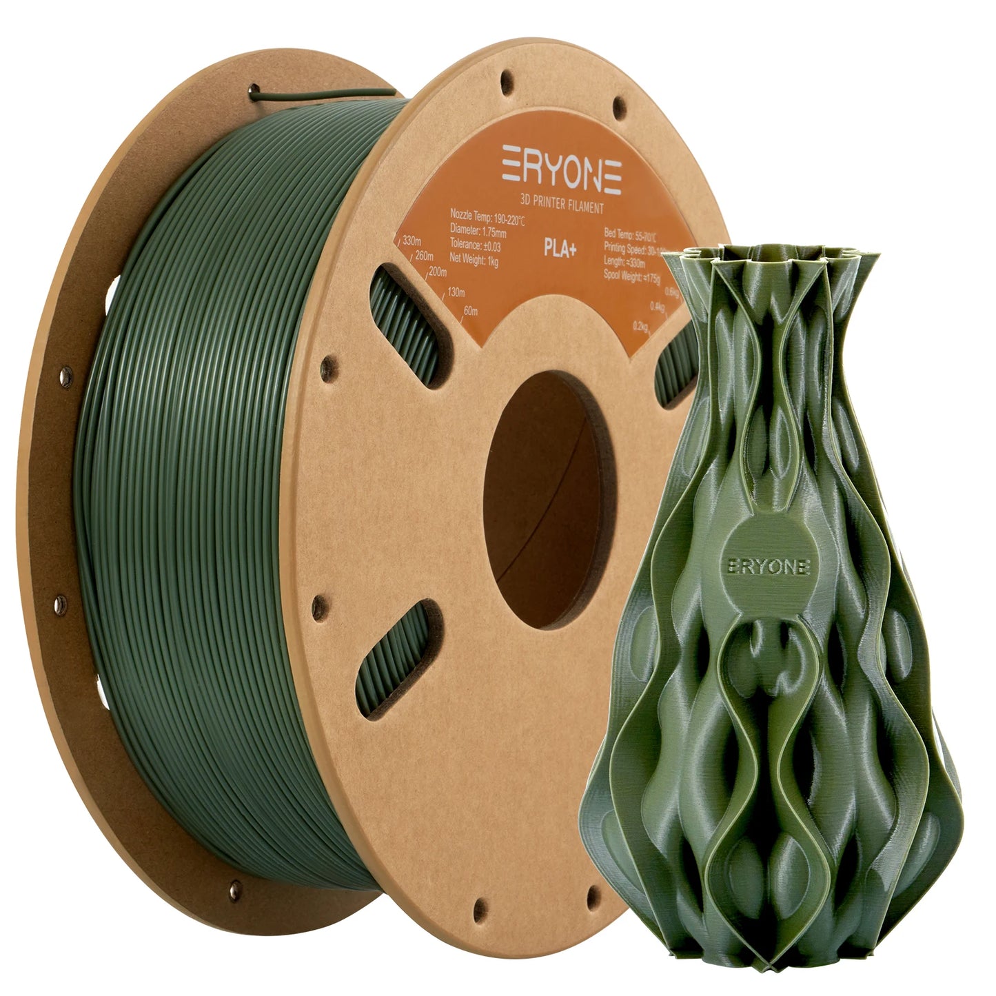 ERYONE PLA Plus Filament 1kg (2.2lbs) 1.75mm 3D Printer Filament PLA Plus +-0.03mm