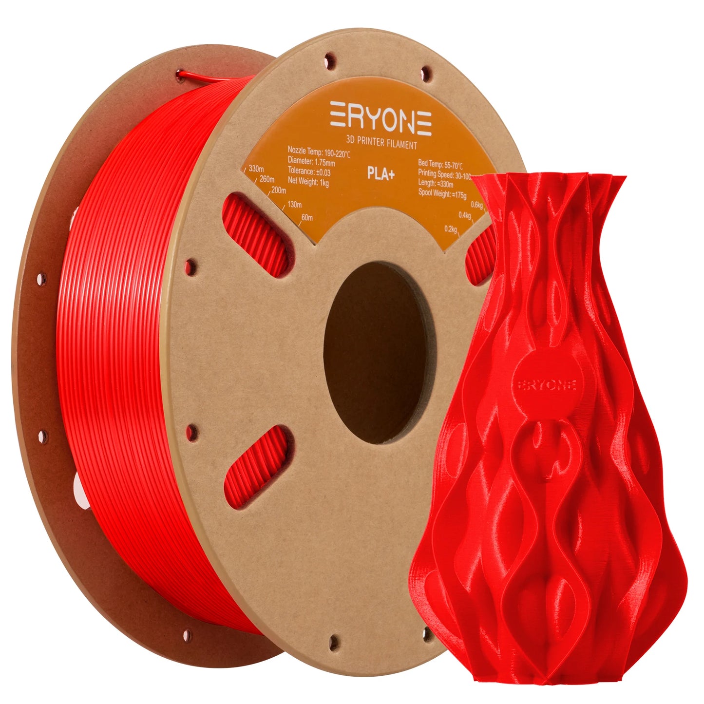 ERYONE PLA Plus Filament 1kg (2.2lbs) 1.75mm 3D Printer Filament PLA Plus +-0.03mm