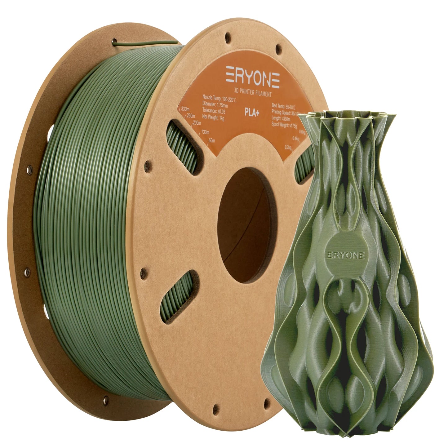 ERYONE PLA Plus Filament 1kg (2.2lbs) 1.75mm 3D Printer Filament PLA Plus +-0.03mm