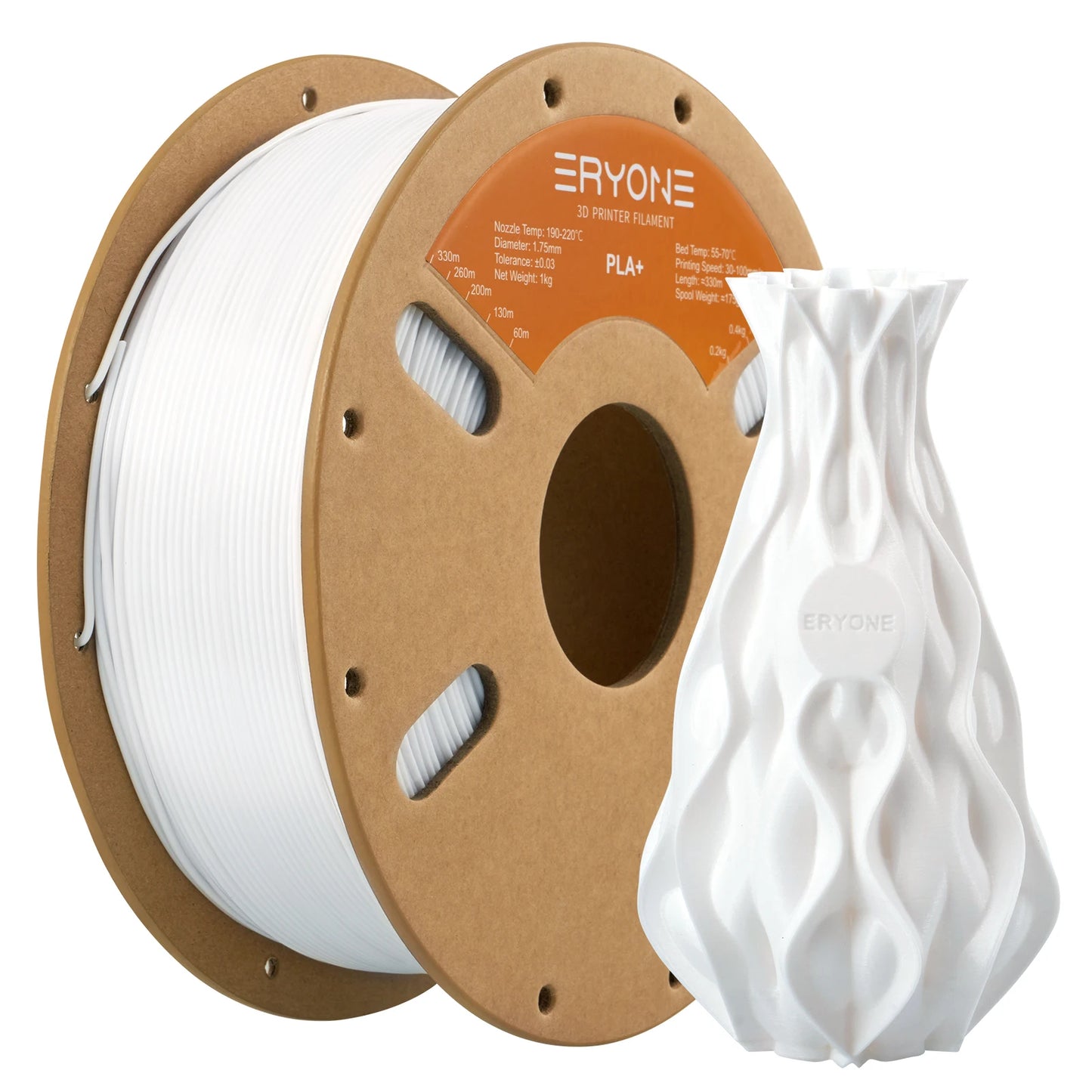 ERYONE PLA Plus Filament 1kg (2.2lbs) 1.75mm 3D Printer Filament PLA Plus +-0.03mm